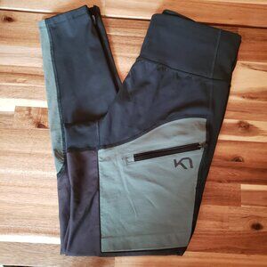 Kari Traa forest green trail pants w/zippered pockets and ankles - size L